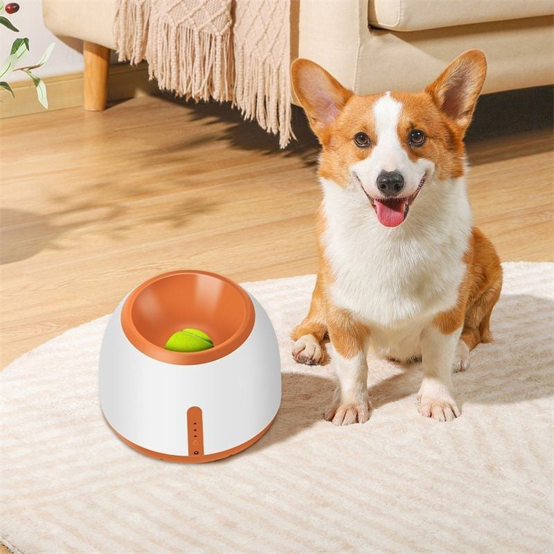 Smart pet ball launcher, automatic ball thrower, dog entertainment and sports toy, intelligent puppy ball launcher