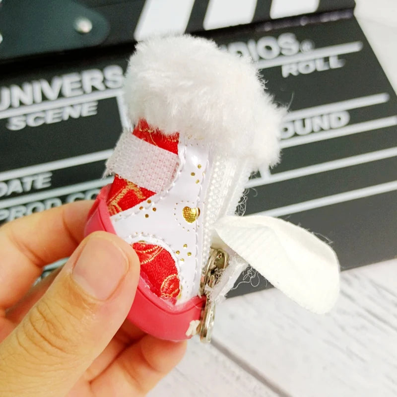 Snow Boots Shoes For Pets Dogs New 4pcs/lot Snow Anti-Skidding Small Animals Cat Puppy Boots Foot Wear  Accessories Supplies