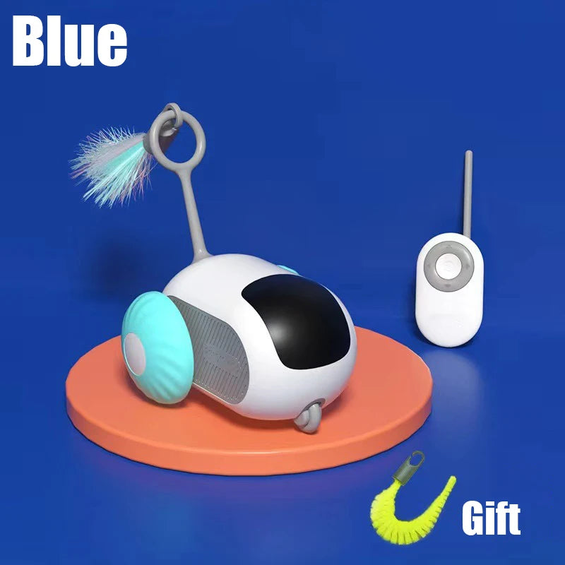 Smart Car Cat Toy Interactive Cat Toy Ball Automatic Rolling Remote Control Toy Car Indoor Cat Accessories Pet Kitten Supplies