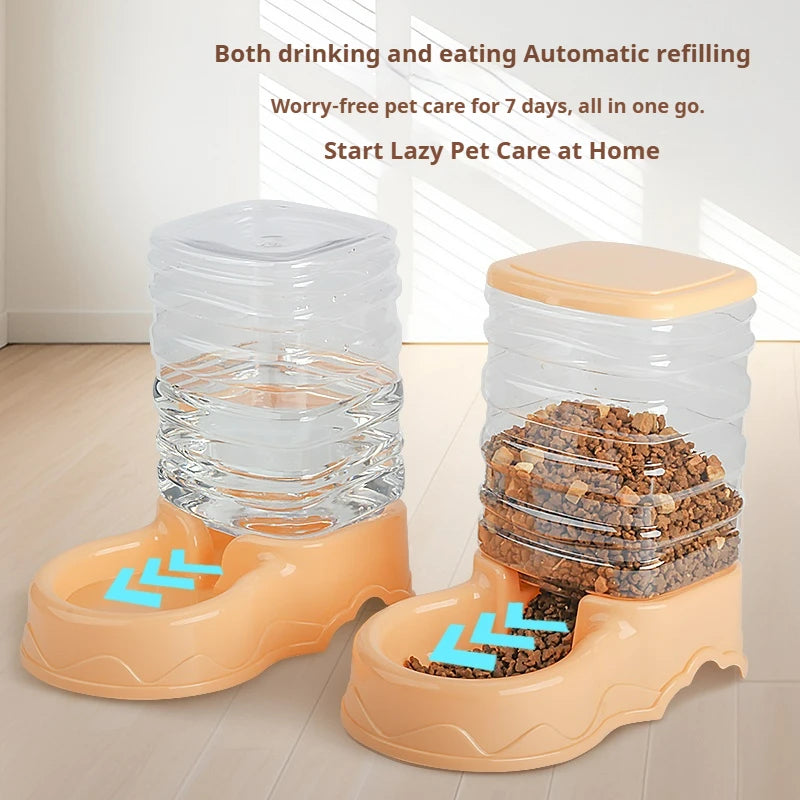 Pet Automatic Feeder Pet Feeder Bowls Automatic Water Dispenser Cat Bowl Dog Bowl Large Capacity Storage Barrel Pet Supplies