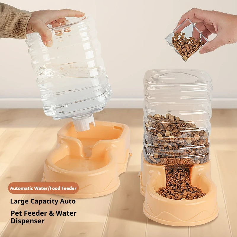 Pet Automatic Feeder Pet Feeder Bowls Automatic Water Dispenser Cat Bowl Dog Bowl Large Capacity Storage Barrel Pet Supplies