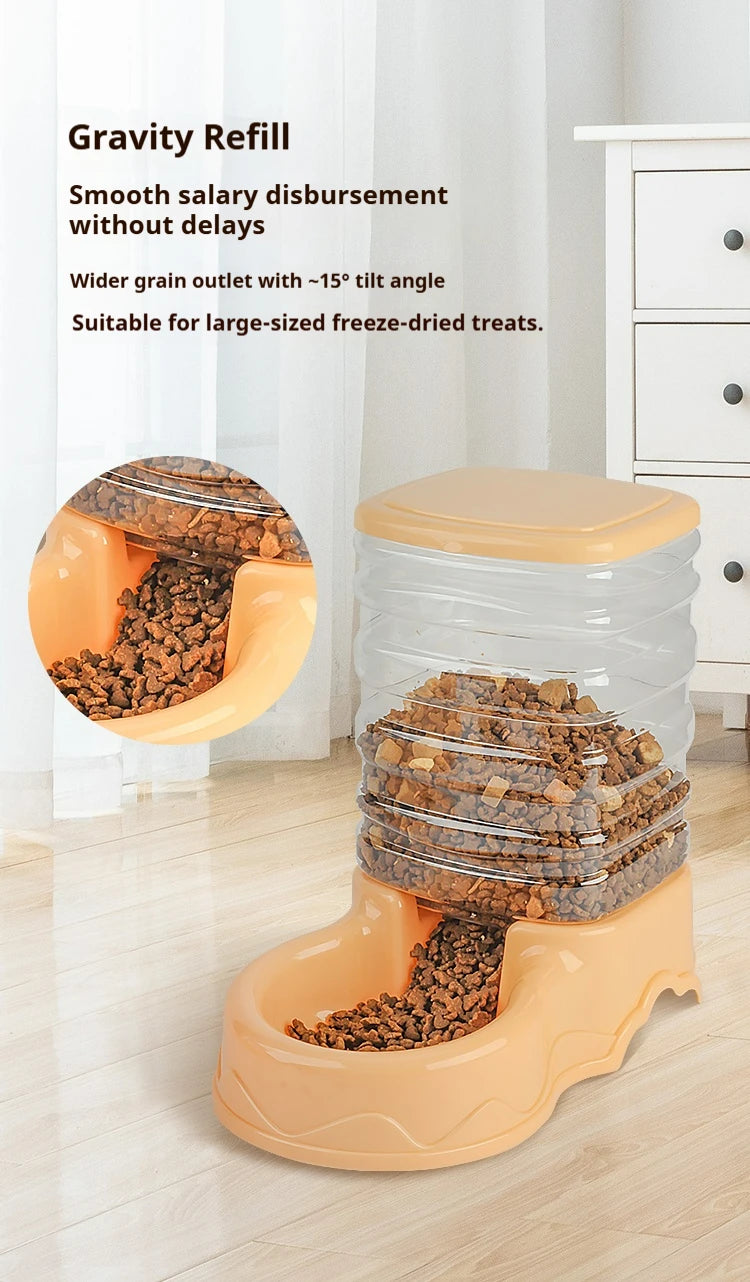 Pet Automatic Feeder Pet Feeder Bowls Automatic Water Dispenser Cat Bowl Dog Bowl Large Capacity Storage Barrel Pet Supplies
