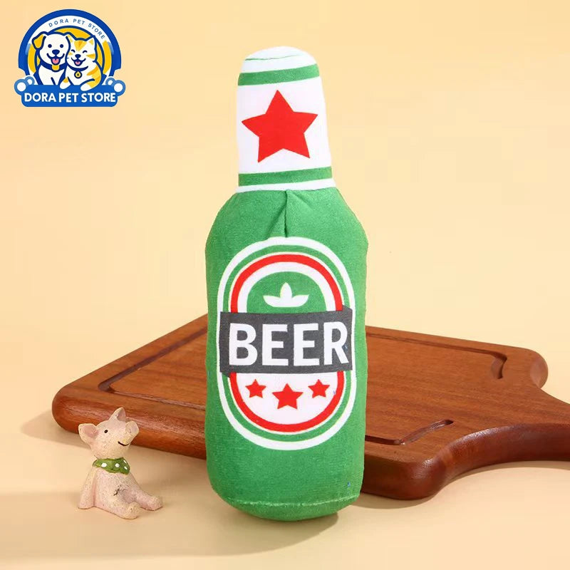 Pet supplies simulation beer vodka whiskey bottle BB call pet dog cat companionship pet toys