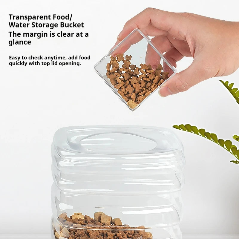 Pet Automatic Feeder Pet Feeder Bowls Automatic Water Dispenser Cat Bowl Dog Bowl Large Capacity Storage Barrel Pet Supplies