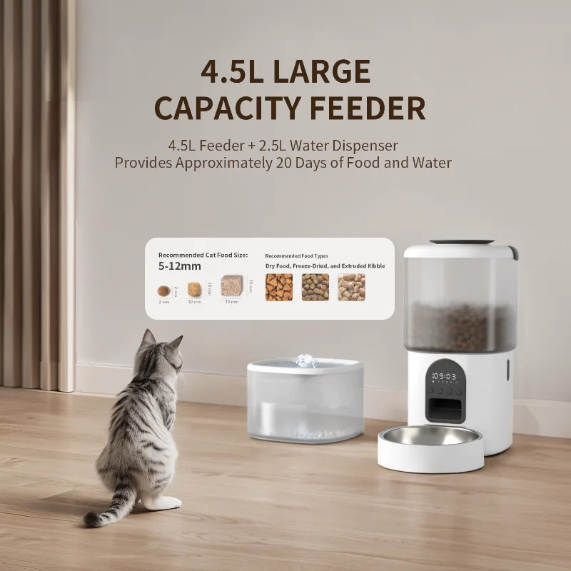 Pet Products Supplier 2 In 1 Pet Water Drinking Fountain Dog Food Bowl Wifi Smart Automatic Cat Pet Feeder With Camera