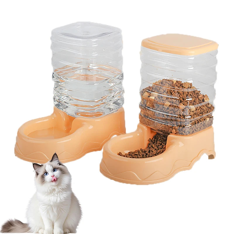 Pet Automatic Feeder Pet Feeder Bowls Automatic Water Dispenser Cat Bowl Dog Bowl Large Capacity Storage Barrel Pet Supplies