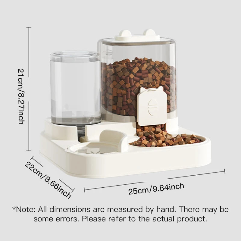 Pet large-capacity feeder integrated automatic water dispenser cat food bowl dog feeding bowl cat bowl dog bowl pet supplies