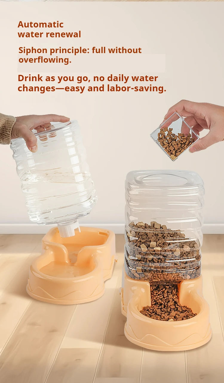 Pet Automatic Feeder Pet Feeder Bowls Automatic Water Dispenser Cat Bowl Dog Bowl Large Capacity Storage Barrel Pet Supplies