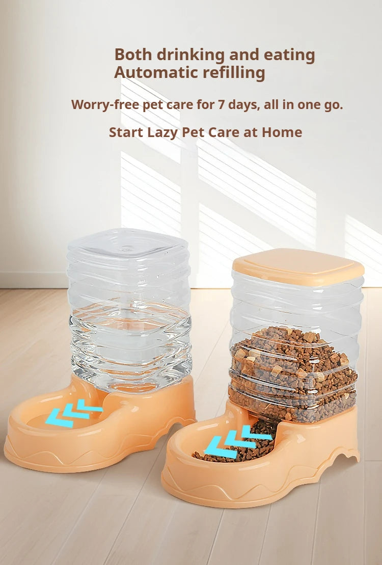 Pet Automatic Feeder Pet Feeder Bowls Automatic Water Dispenser Cat Bowl Dog Bowl Large Capacity Storage Barrel Pet Supplies