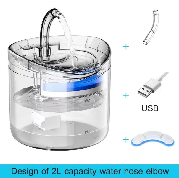 Smart Pet Water Dispenser with Activated Carbon Filter USB Powered Automatic Cat Dog Drinker Motion Sensor Silent Water Bowl